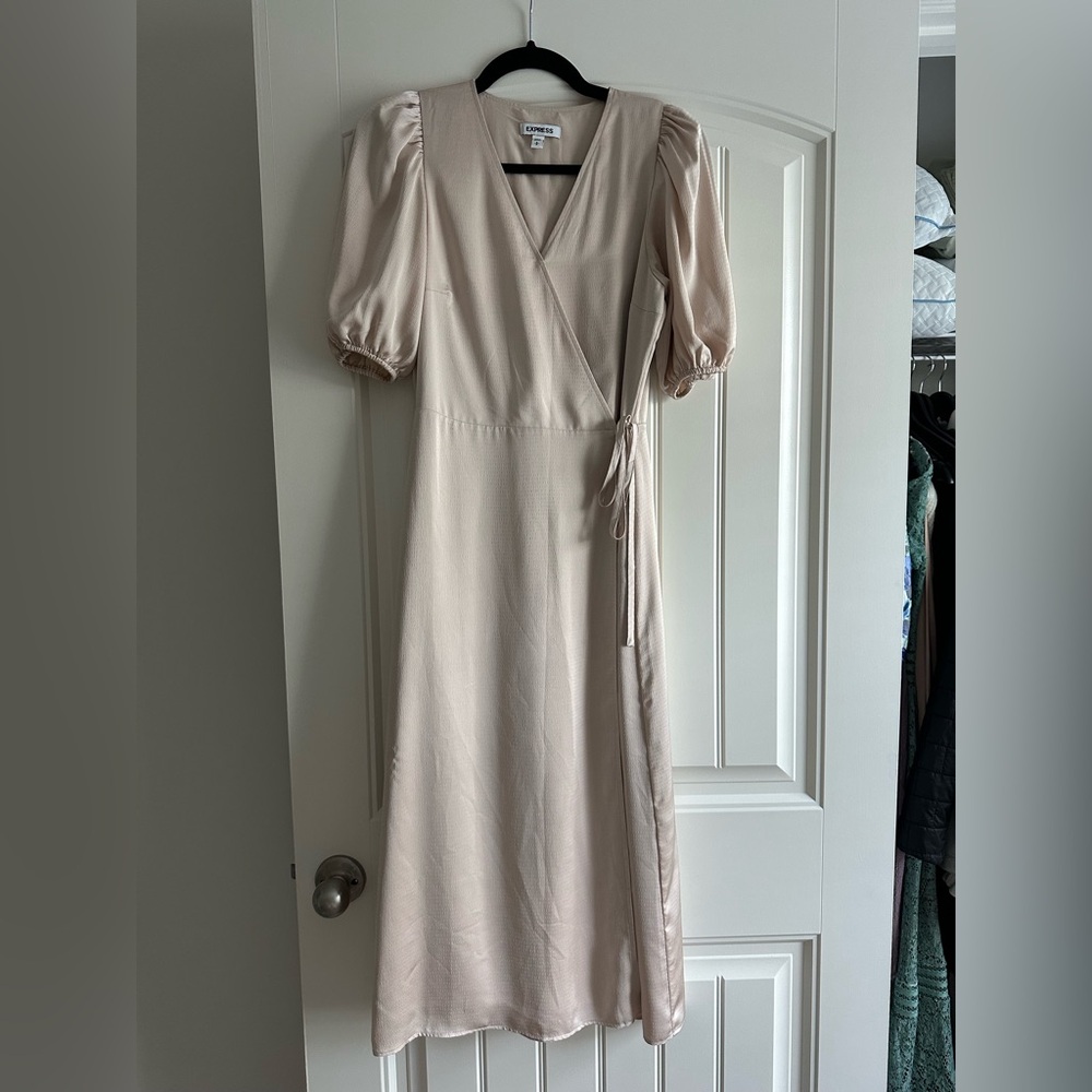 Champagne Satin Express Dress